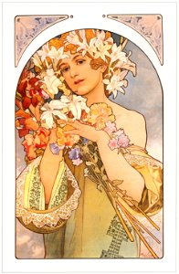 Alphonse Mucha – LE FLEUR [from Alphonse Mucha: The Ivan Lendl collection]. Free illustration for personal and commercial use.