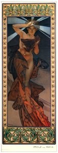 Alphonse Mucha – LES ETOILES: ETOILE DU MATIN [from Alphonse Mucha: The Ivan Lendl collection]. Free illustration for personal and commercial use.