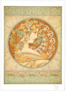 Alphonse Mucha – LE LIERRE [from Alphonse Mucha: The Ivan Lendl collection]. Free illustration for personal and commercial use.