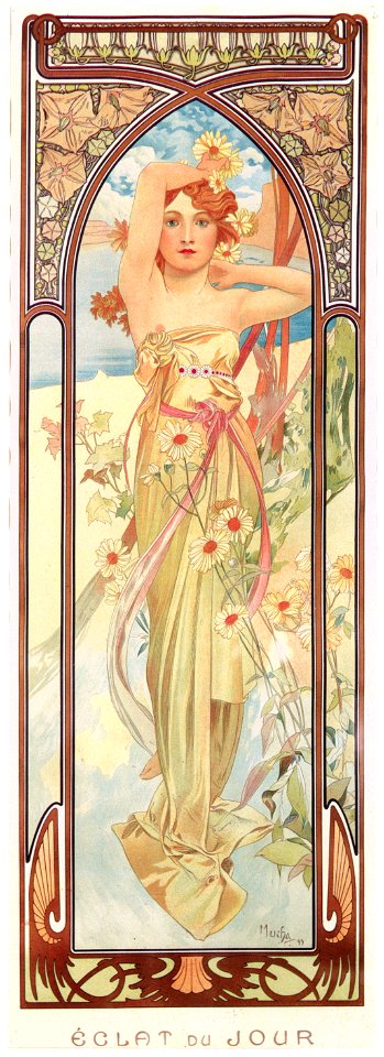 Alphonse Mucha – HEURES DU JOUR: ECLAT DU JOUR [from Alphonse Mucha ...