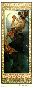 Alphonse Mucha – LES ETOILES: ETOILE POLAIRE [from Alphonse Mucha: The Ivan Lendl collection]. Free illustration for personal and commercial use.