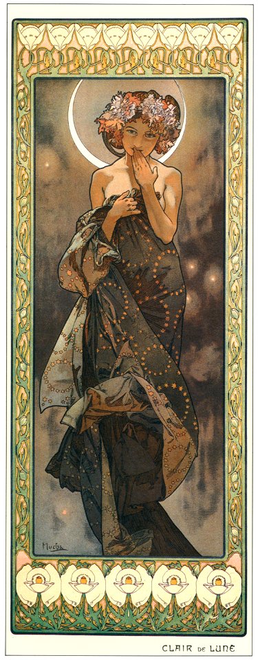 Alphonse Mucha – LES ETOILES: CLAIR DE LUNE [from Alphonse Mucha: The Ivan Lendl collection]