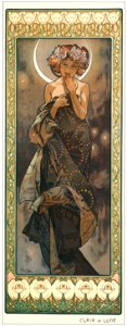 Alphonse Mucha – LES ETOILES: CLAIR DE LUNE [from Alphonse Mucha: The Ivan Lendl collection]