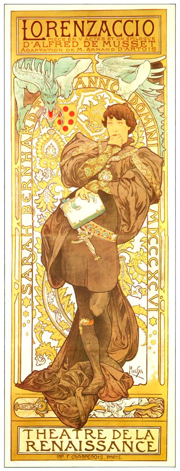 Alphonse Mucha – LORENZACCIO [from Alphonse Mucha: The Ivan Lendl collection]