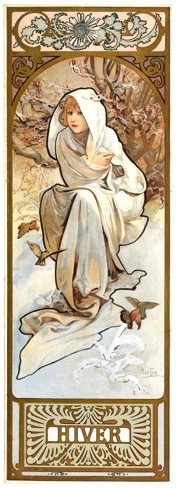 Alphonse Mucha – LES SAISONS: L’HIVER [from Alphonse Mucha: The Ivan Lendl collection]