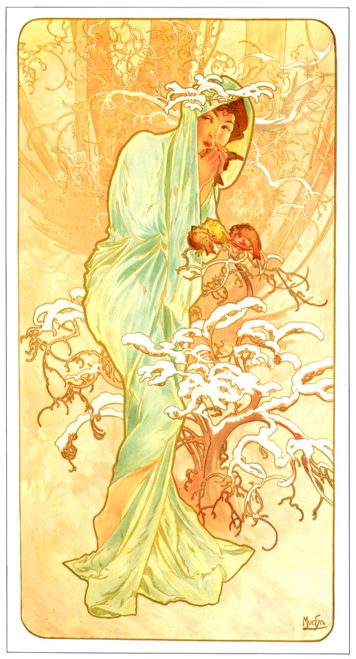 Alphonse Mucha – LES SAISONS: L’HIVER [from Alphonse Mucha: The Ivan Lendl collection]