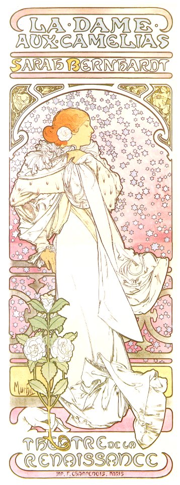 Alphonse Mucha – LA DAME AUX CAMELIAS [from Alphonse Mucha: The Ivan Lendl collection]