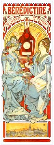 Alphonse Mucha – BENEDICTINE [from Alphonse Mucha: The Ivan Lendl collection]. Free illustration for personal and commercial use.