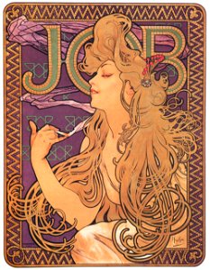 Alphonse Mucha – JOB [from Alphonse Mucha: The Ivan Lendl collection]. Free illustration for personal and commercial use.