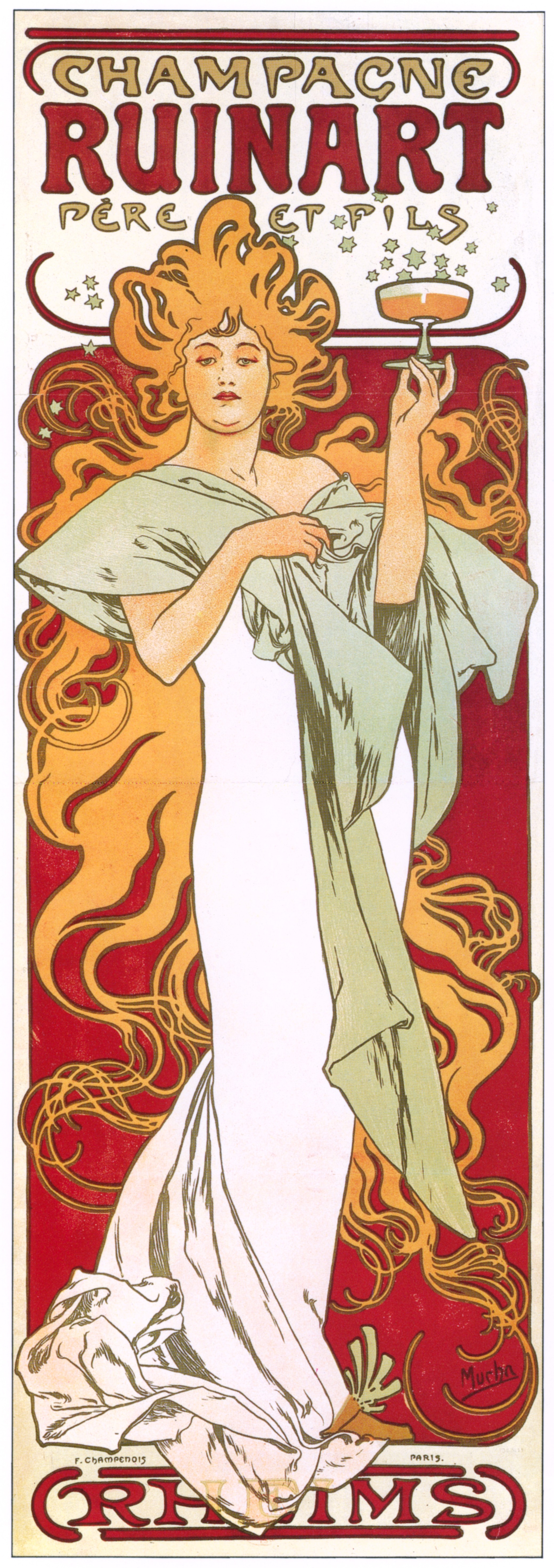 Alphonse Mucha – CHAMPAGNE RUINART [from Alphonse Mucha: The Ivan Lendl collection]