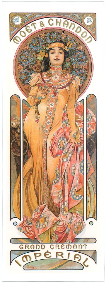 Alphonse Mucha – MOET & CHANDON: GRAND CREMANT IMPERIAL [from Alphonse Mucha: The Ivan Lendl collection]