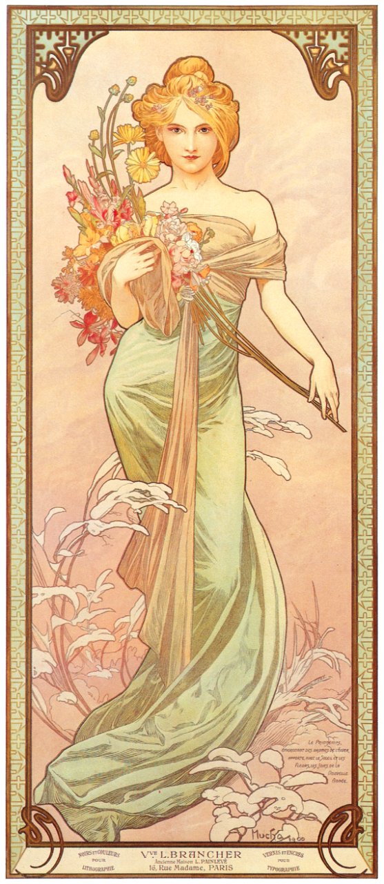 Alphonse Mucha – LES SAISONS: LE PRINTEMPS [from Alphonse Mucha: The Ivan Lendl collection]