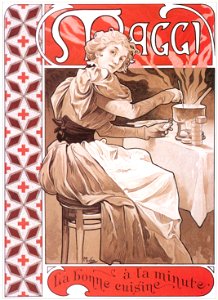 Alphonse Mucha – MAGGI [from Alphonse Mucha: The Ivan Lendl collection]. Free illustration for personal and commercial use.