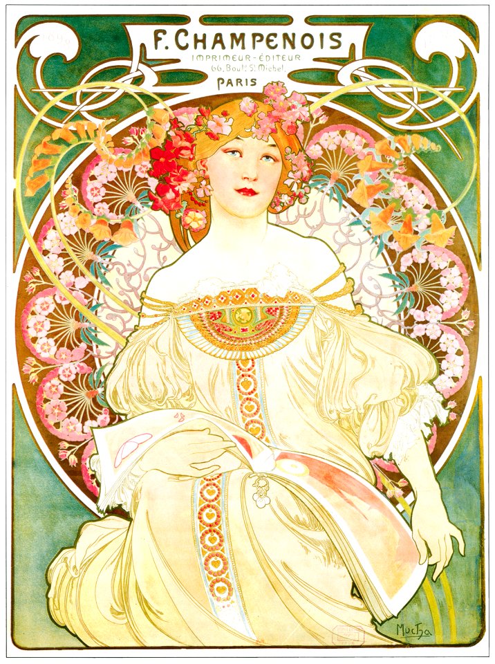 Alphonse Mucha – CALENDRIER CHAMPENOIS [from Alphonse Mucha: The Ivan Lendl collection]