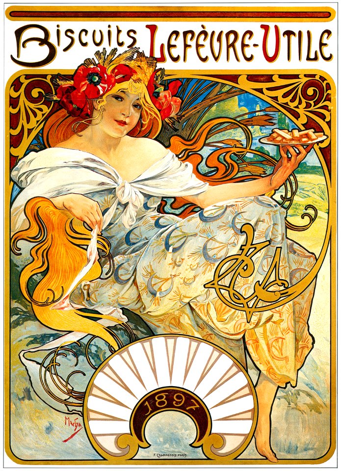Alphonse Mucha – BISCUITS LEFEVRE-UTILE [from Alphonse Mucha: The Ivan Lendl collection]
