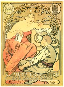 Alphonse Mucha – SOCIETE POPULAIRE DES BEAUX – ARTS [from Alphonse Mucha: The Ivan Lendl collection]