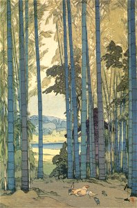 Yoshida Hiroshi – Bamboo Grove [from Fukuoka Art Museum]. Free illustration for personal and commercial use.