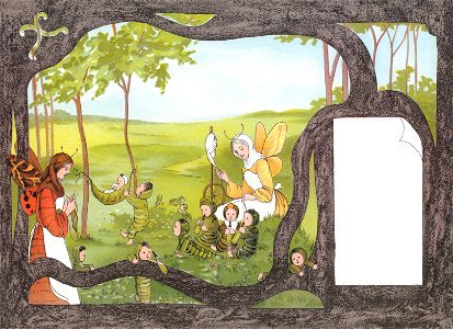 Sibylle von Olfers – Plate 2 [from The Story of the Butterfly Children]. Free illustration for personal and commercial use.