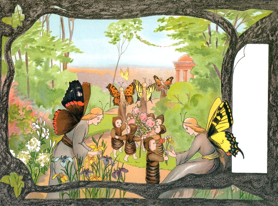 Sibylle von Olfers – Plate 1 [from The Story of the Butterfly Children]