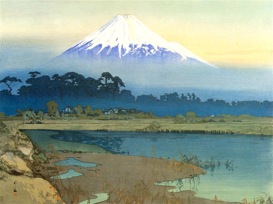 Yoshida Hiroshi – Ten Views of Mt. Fuji “First Light of the Sun” [from Fukuoka Art Museum]