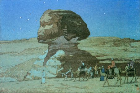Yoshida Hiroshi – The Sphinx at Night [from Fukuoka Art Museum]