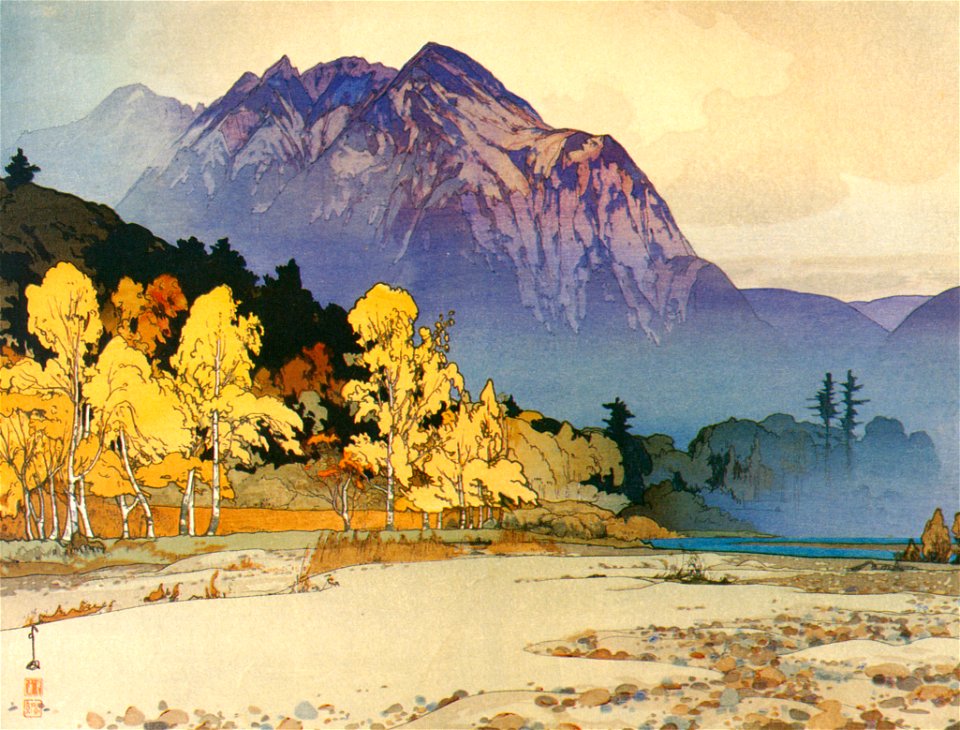 Yoshida Hiroshi – Mt. Hotaka after Rain [from Fukuoka Art Museum]