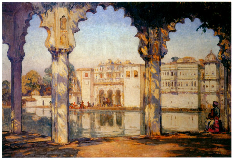 Yoshida Hiroshi – At Udaipur [from Fukuoka Art Museum]