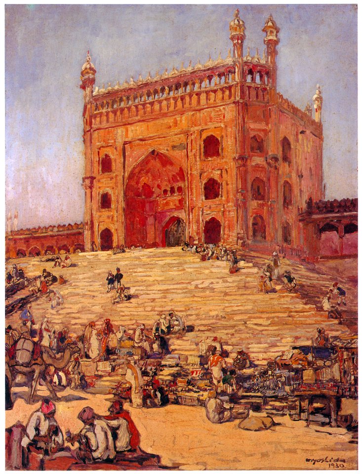 Yoshida Hiroshi – The Jama Masjid, Delhi [from Fukuoka Art Museum]