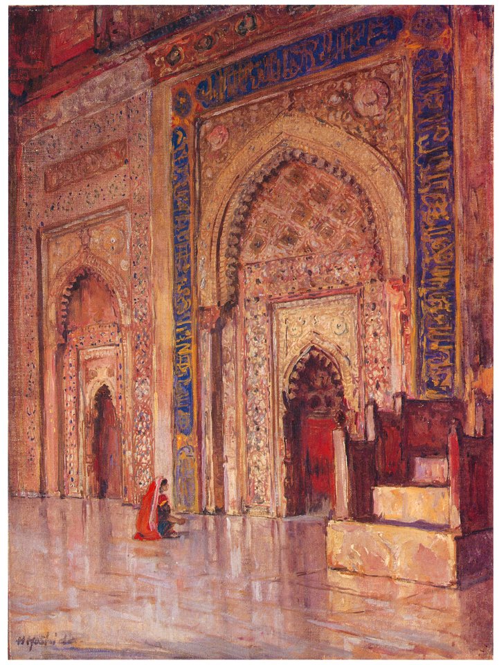 Yoshida Hiroshi – Fatehpur Sikri (Palace) [from Fukuoka Art Museum]. Free illustration for personal and commercial use.