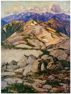 Yoshida Hiroshi – Along a Mountain Ridge [from Fukuoka Art Museum]. Free illustration for personal and commercial use.