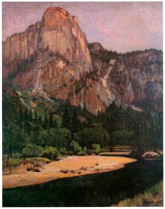 Yoshida Hiroshi – Yosemite Valley [from Fukuoka Art Museum]. Free illustration for personal and commercial use.