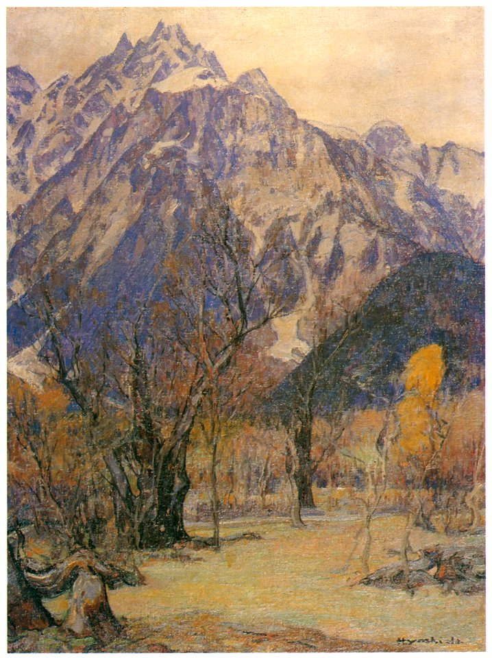 Yoshida Hiroshi – Mt. Hotaka in Spring [from Fukuoka Art Museum]