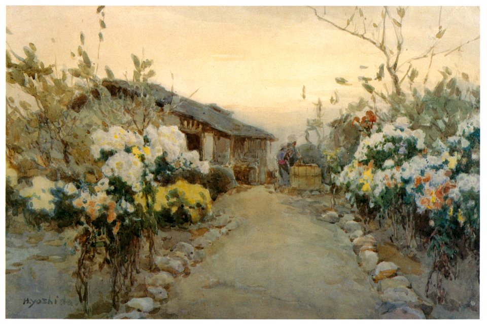 Yoshida Hiroshi – Farmhouse Approach [from Fukuoka Art Museum]