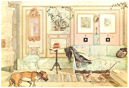 Carl Larsson – Cosy Corner [from Our Home]. Free illustration for personal and commercial use.