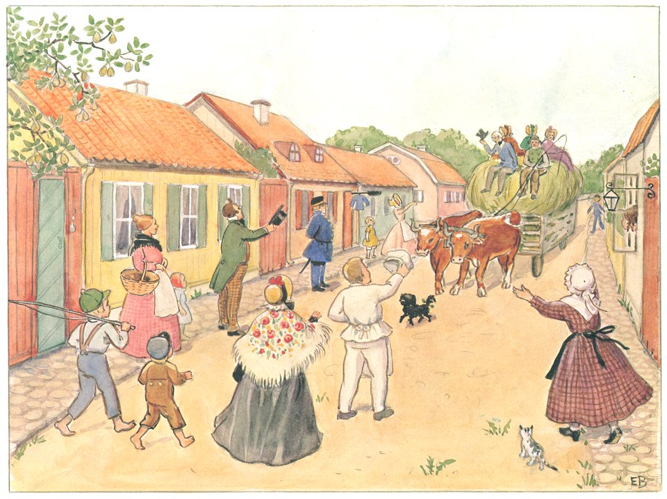 Elsa Beskow – Plate 12 [from Uncle Blue’s New Boat]