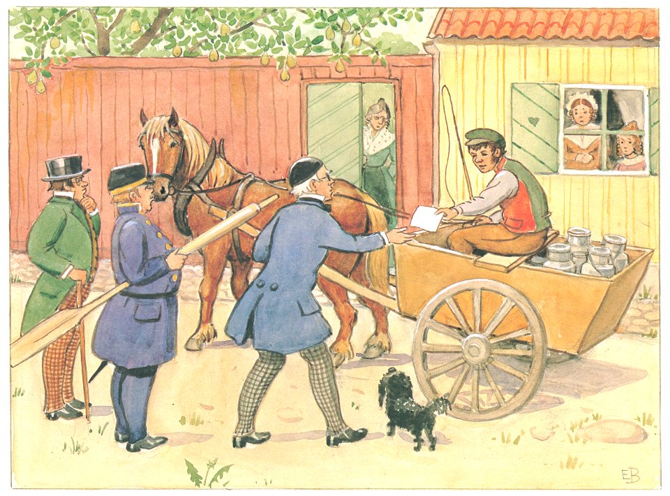 Elsa Beskow – Plate 13 [from Uncle Blue’s New Boat]