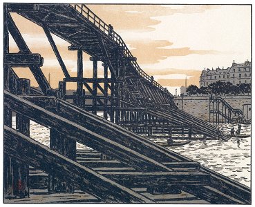 Henri Rivière – De l’Estacade [from Les Trente-six Vues de la tour Eiffel]. Free illustration for personal and commercial use.