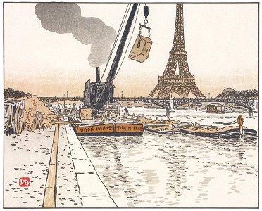 Henri Rivière – Du quai de Passy [from Les Trente-six Vues de la tour Eiffel]