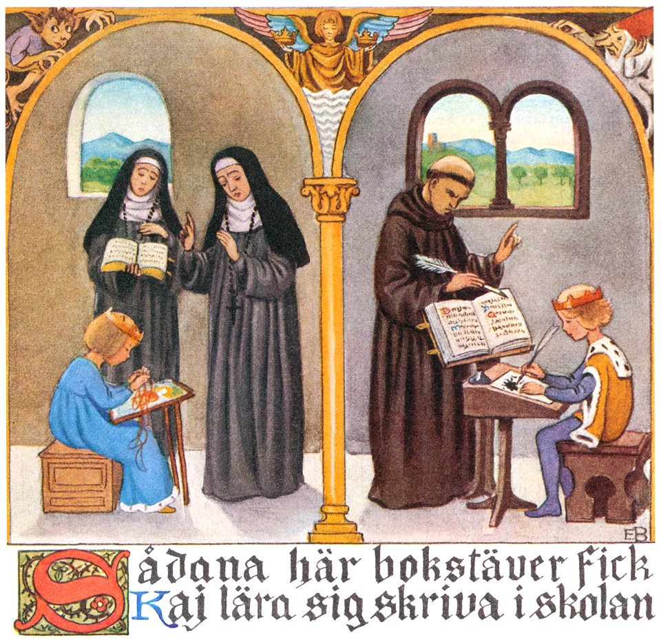Elsa Beskow – Plate 13 [from The Land of Long Ago]