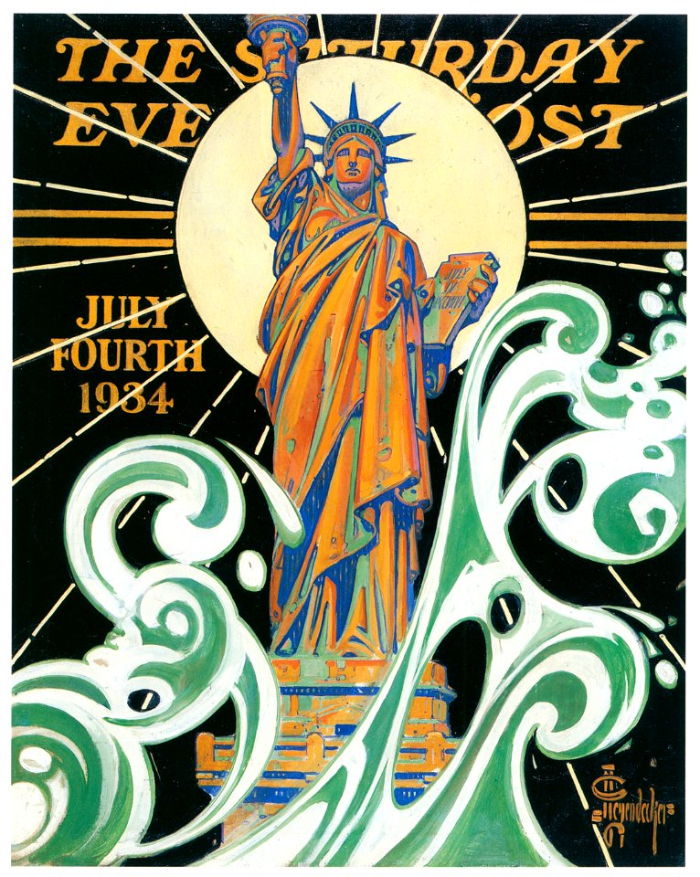 J. C. Leyendecker – Statue of Liberty [from The Great American Illustrators]
