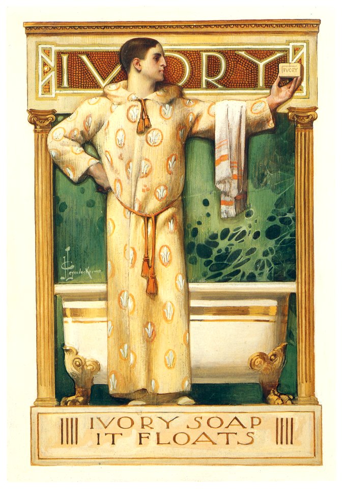 J. C. Leyendecker – Ivory Soap: It Floats [from The Great American Illustrators]. Free illustration for personal and commercial use.