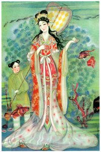 Sudō Shigeru – Sea Goddess [from Sudō Shigeru Lyric Art Book]. Free illustration for personal and commercial use.