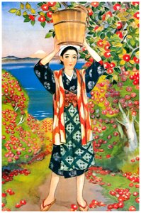 Sudō Shigeru – Blooming Camellia in Island [from Sudō Shigeru Lyric Art Book]