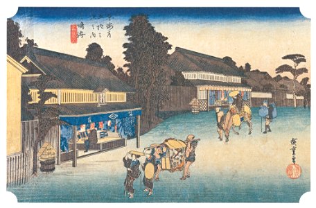 Utagawa Hiroshige – 40th station : Narumi [from The Fifty-three Stations of the Tōkaidō (Hoeido Edition)]. Free illustration for personal and commercial use.
