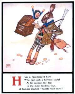 Edmund Dulac – H was a hard-headed hare [from Lyrics Pathetic & Humorous from A to Z]
