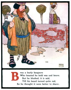 Edmund Dulac – B was a burly burgrave [from Lyrics Pathetic & Humorous from A to Z]. Free illustration for personal and commercial use.