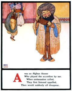 Edmund Dulac – A was an Afghan Ameer [from Lyrics Pathetic & Humorous from A to Z]. Free illustration for personal and commercial use.