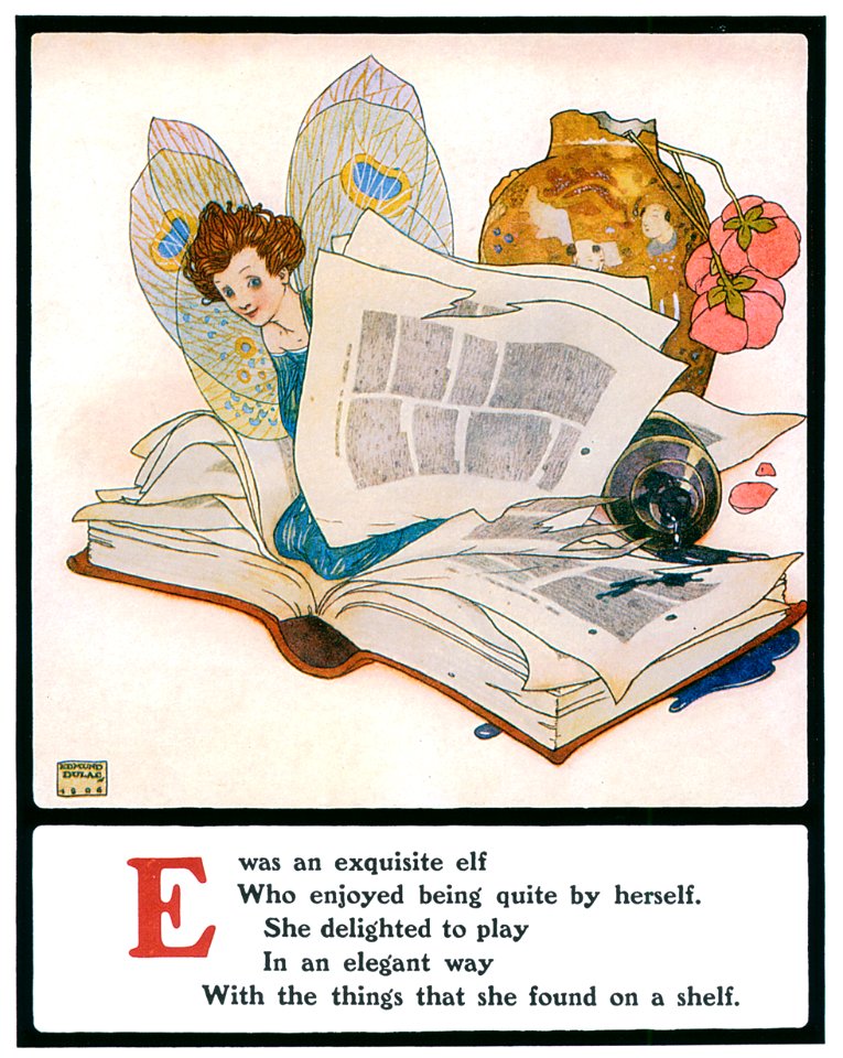 Edmund Dulac – E was an exquisite elf [from Lyrics Pathetic & Humorous from A to Z]