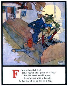 Edmund Dulac – F Was a fanciful frog [from Lyrics Pathetic & Humorous from A to Z]
