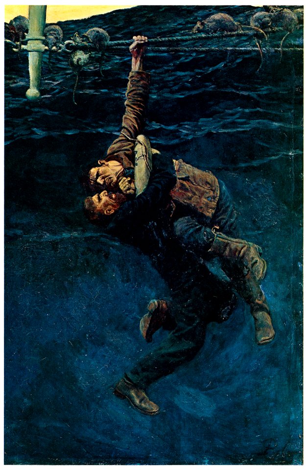 Howard Pyle – He lost his hold and fell, taking me with him (The Grain Ship) [from HOWARD PYLE]